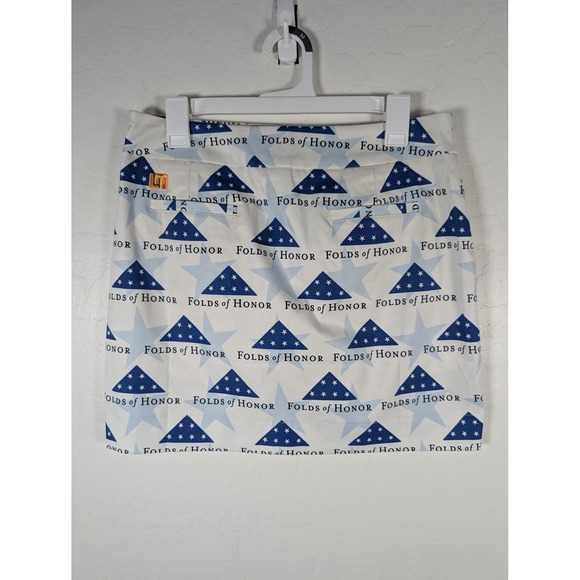 Loudmouth Skort Womens 6 White Blue Folds Of Honor Golf Skirt Shorts Patriotic - Picture 5 of 12